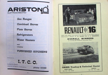 Ethiopien Highland Rally Convolut 1968 four Racingprograms Driverdocuments (1339)
